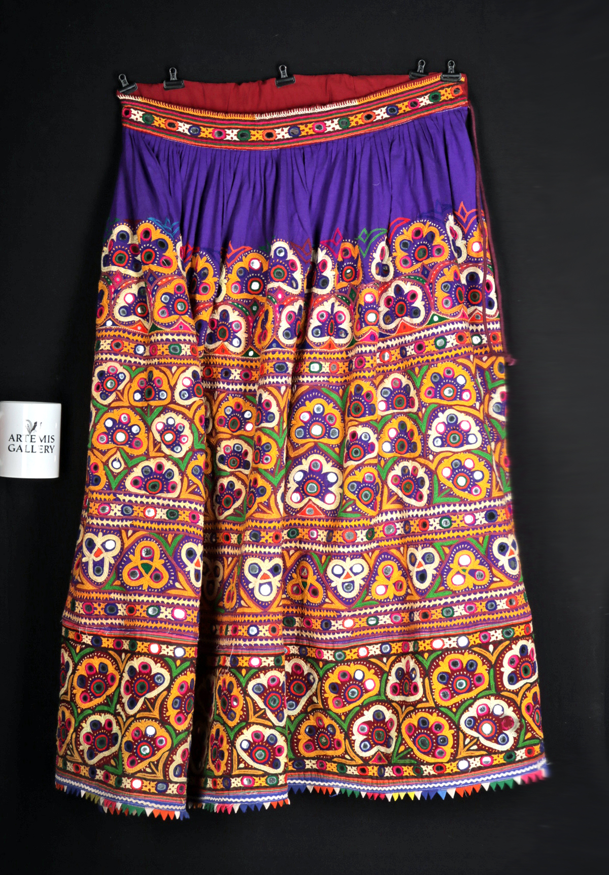 Vintage Indian Kutchi Embroidered Skirt - Image 5 of 5