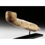 19th C. Nuu-Chah-Nulth Bone Pipe w/ Human Face