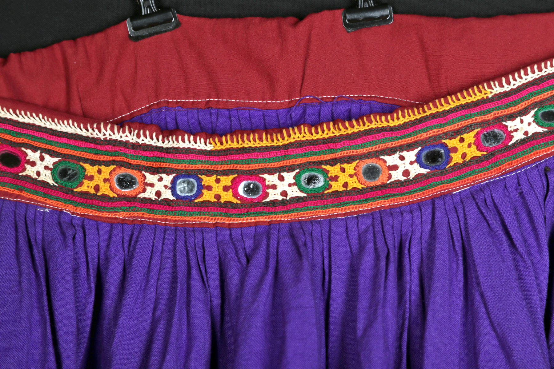 Vintage Indian Kutchi Embroidered Skirt - Image 2 of 5