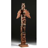 20th C. Pacific Northwest Coast Wooden Totem Pole