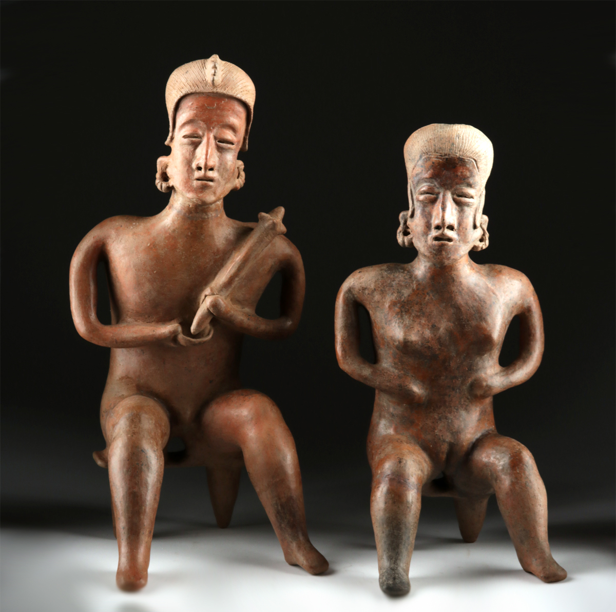 Matched Nayarit San Sebastian Pottery Couple w/ TL - Image 3 of 4