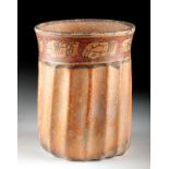 Maya Ceramic Cylinder Vessel w/ Glyph Band