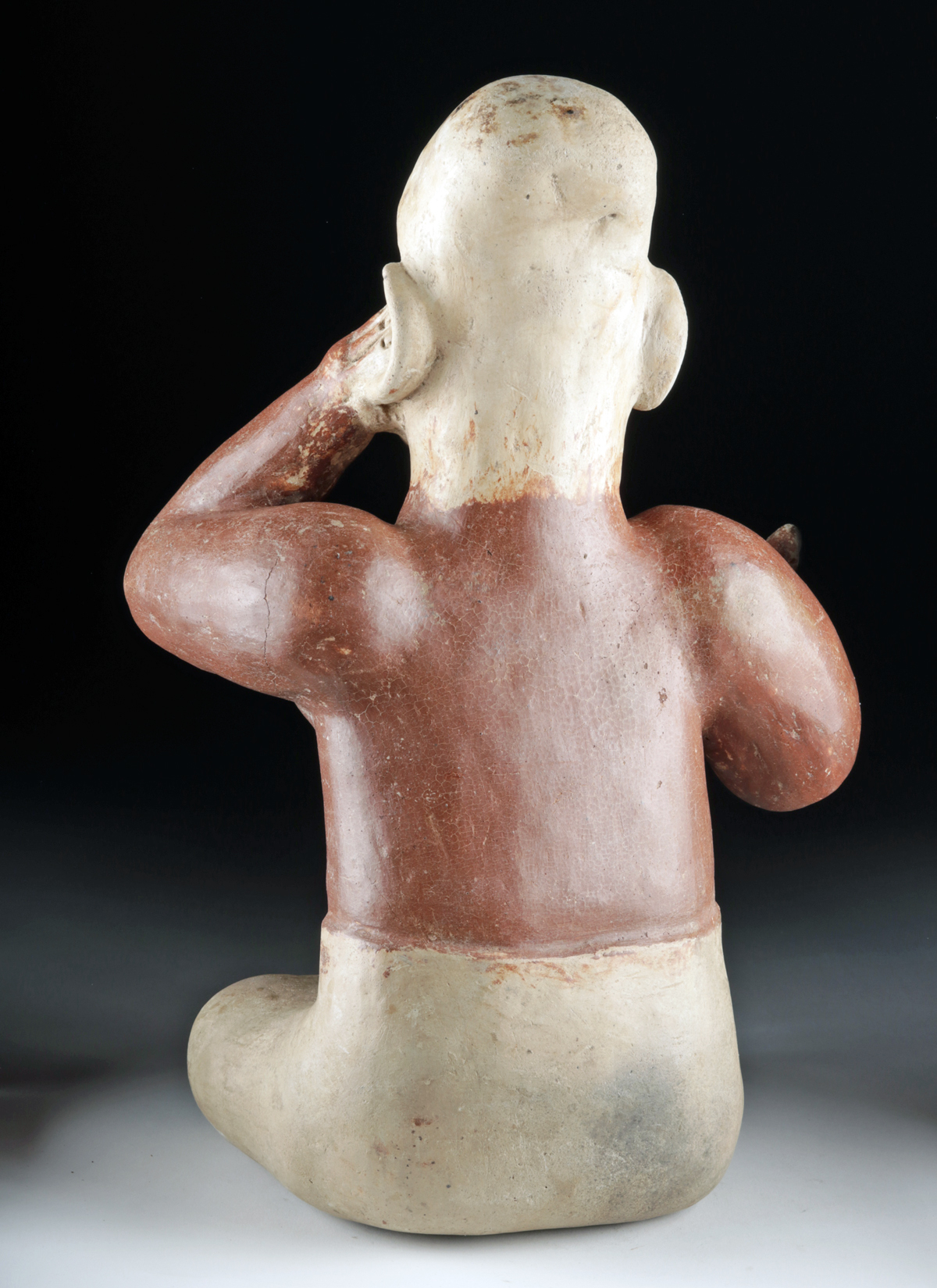 Large Jalisco Ameca Pottery Seated Female Figure - Image 4 of 5