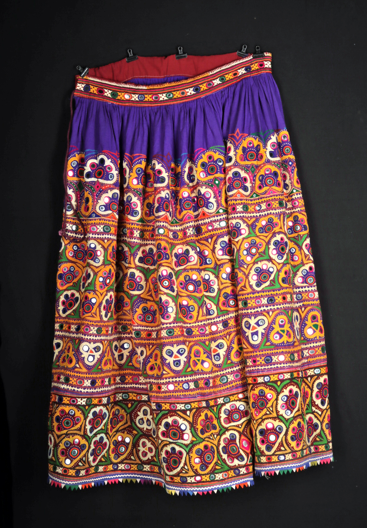 Vintage Indian Kutchi Embroidered Skirt