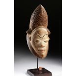 Fine Early 20th C. Punu Painted Wood Female Mask