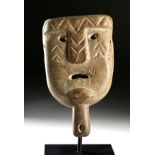 Mapuche Stone Clava Scepter w/ Mask Finial