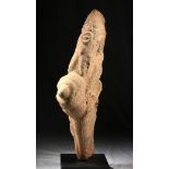 Huge Ancient African Stone Figure of Pregnant Female