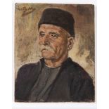 JAN VÁCLAV MRKVIČKA 1856 - 1938: PORTRAIT OF A MAN Late 19th/early 20th century Oil on wood panel 15