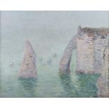 GUSTAVE LOISEAU 1865 - 1935: CLIFFS IN ÉTRETAT 1901 Oil on canvas and paperboard 63 x 80 cm Stamp on