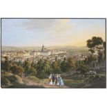 VINCENC MORSTADT 1802 - 1875: THREE VISTAS OF PRAGUE Cca 1830 Colored etching on paper 35 x 53 cm 1.