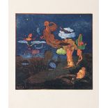 JOSEF VÁCHAL 1884 - 1969: THE WITCH Early 20th century Color woodcut on paper 210 x 210 mm Signed