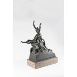 LADISLAV BENEŠ 1883 - 1956: SPEED, STRENGTH, RESISTANCE 1921 Bronze, marble 70 cm Marked on back: "