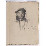 JAN VÁCLAV MRKVIČKA 1856 - 1938: SKETCHBOOK OF DRAWINGS - STUDY OF PORTRAITS Late 19th/early 20th