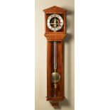 A REGULATOR WALL CLOCK 1st quarter of the 19th century Bohemia Mahogany, glass 162 x 36 x 15 cm