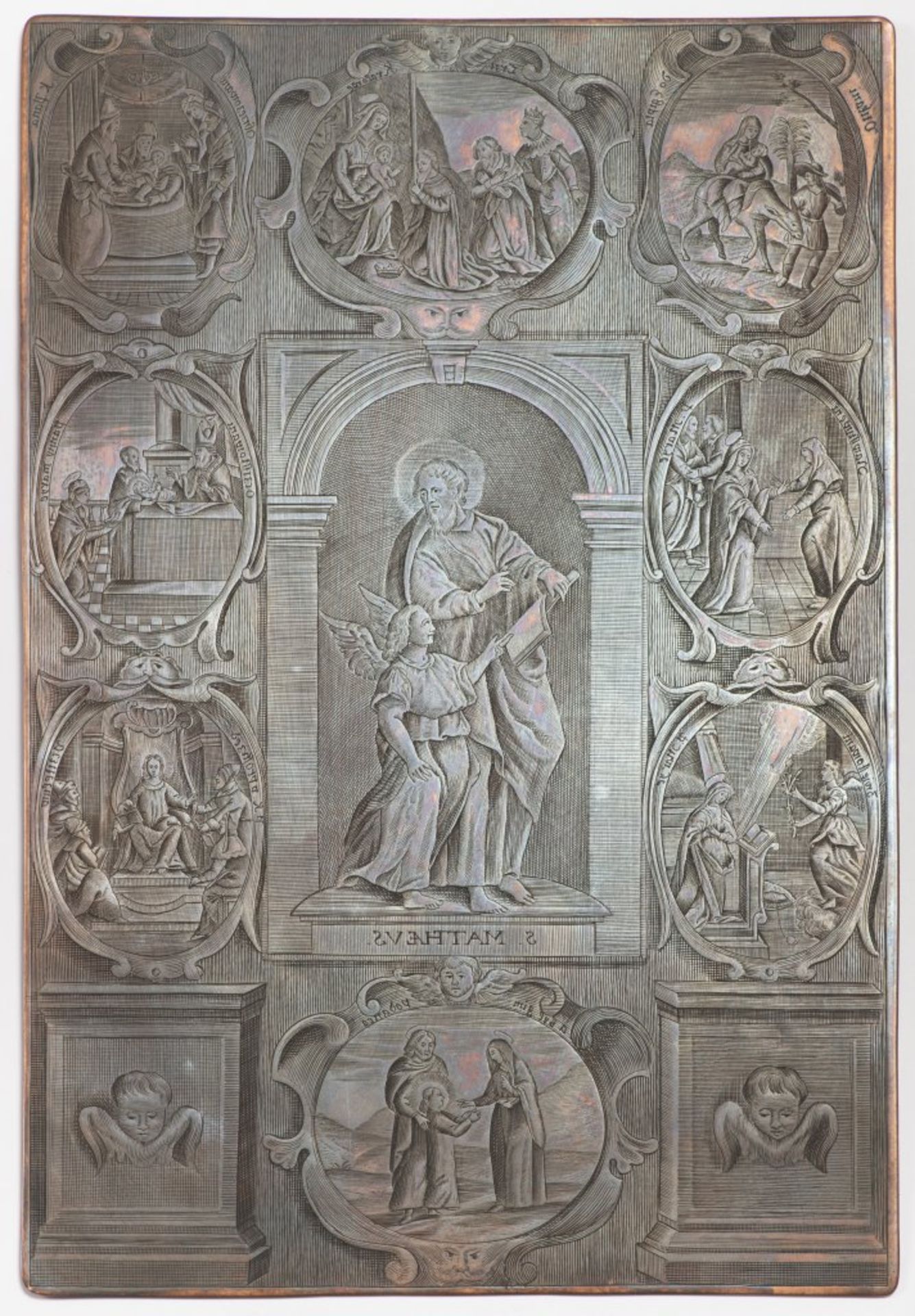 A GROUP OF THREE BAROQUE COPPER DIES FOR PRINTING THE WENCESLAS BIBLE Late 17th/early 18th century - Bild 2 aus 3