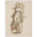 HANS VON AACHEN (attributed) 1552 - 1615: STUDY OF AN ALLEGORY Late 16th/early 17th century Line-and