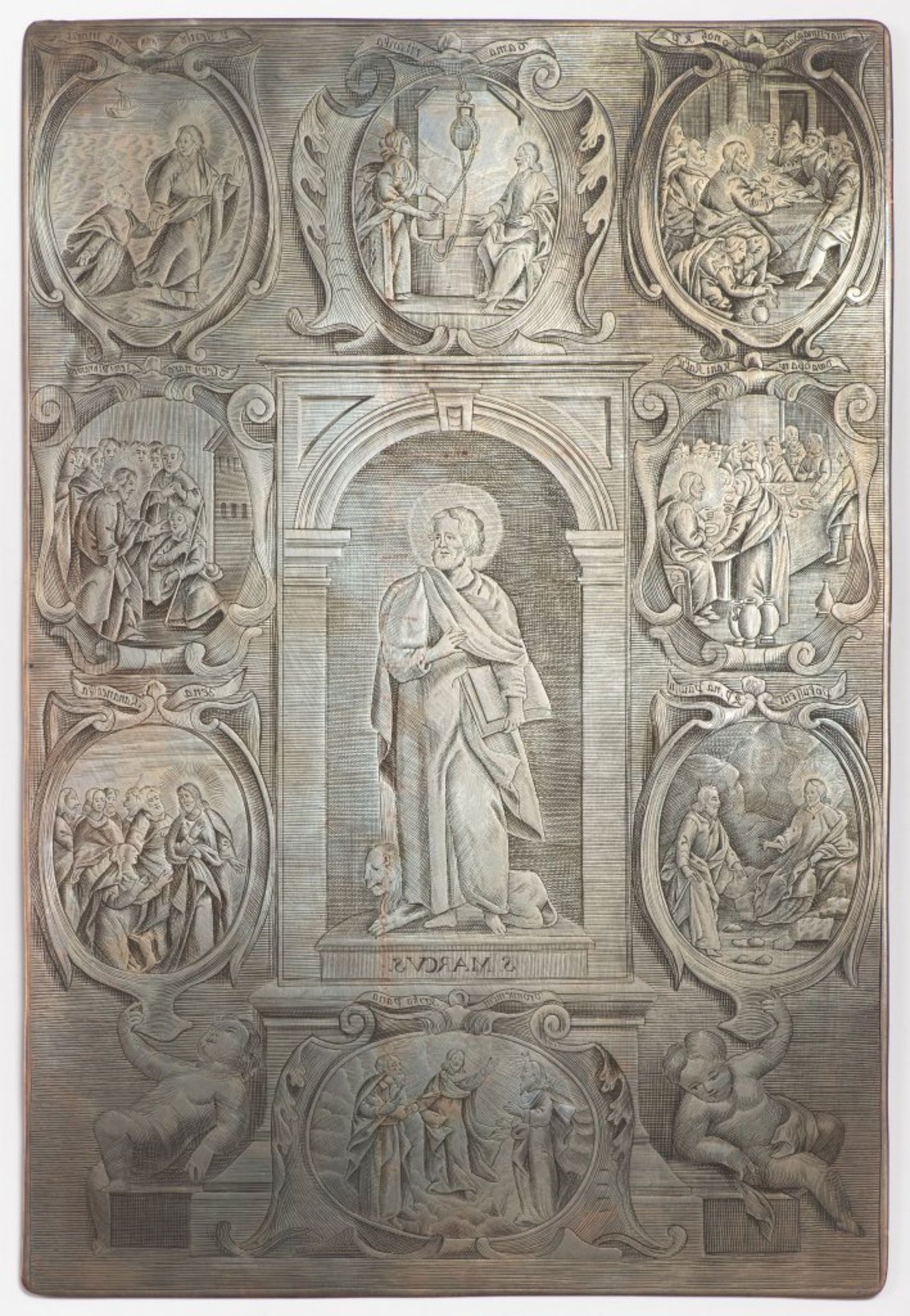 A GROUP OF THREE BAROQUE COPPER DIES FOR PRINTING THE WENCESLAS BIBLE Late 17th/early 18th century