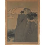 VOJTÌCH PREISSIG 1873 - 1944: CASTLE ON A ROCK 1905 Aquatint on paper 45 x 34,5 cm Signed lower