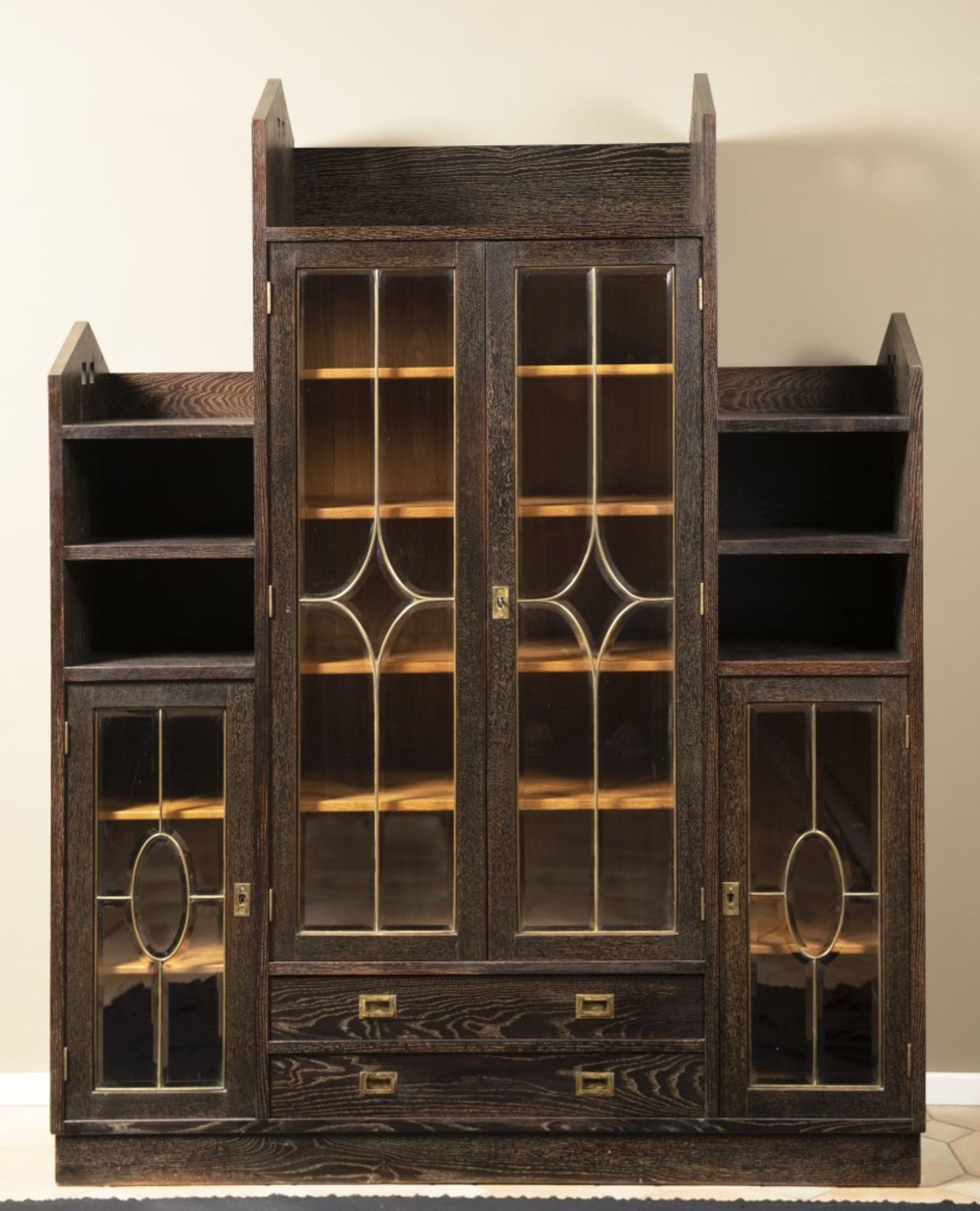 JOSEF HOFFMANN (attributed) 1870 - 1956: A FURNITURE GROUP 1905 - 1910 Pine and blackened oak with