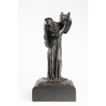 JOSEF MAØATKA 1874 - 1937: SYMPHONY 1911 - 1912 Bronze, wood base 37 cm Marked lower right on plinth