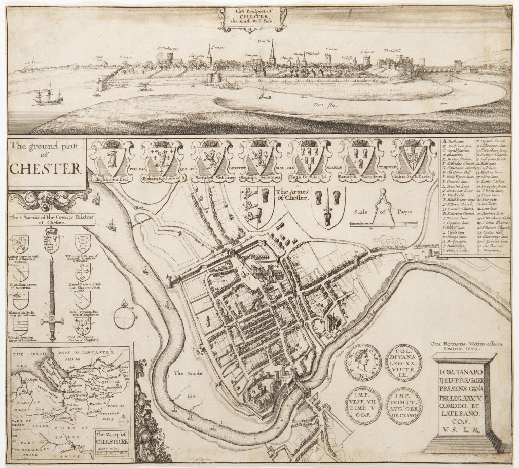 VÁCLAV HOLLAR 1607 - 1677: CHESTER 1653 Etching, paper 25 x 28 cm An original etching from 1653. Two