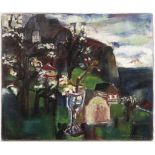 JOSEF JÍRA 1929 - 2005: LANDSCAPE WITH A GOBLET 1972 Oil on canvas 51 x 61 cm Signed lower right