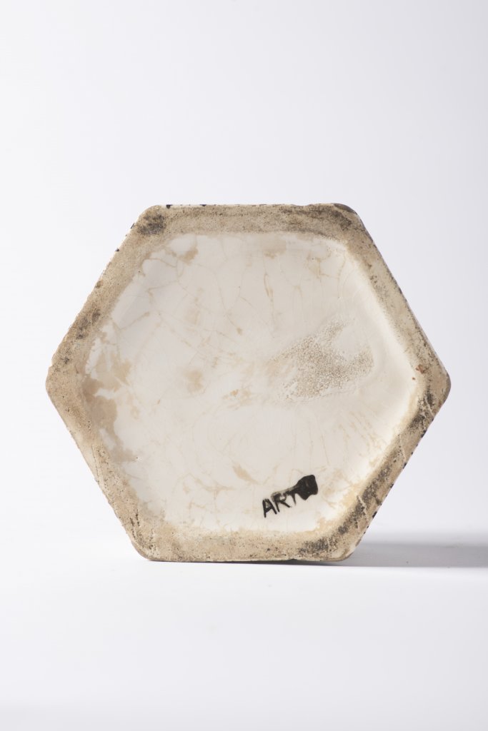 PAVEL JANÁK 1882 - 1956: A CUBIST BOX 1911 návrh Soft stoneware, white glaze with a geometric - Image 2 of 2