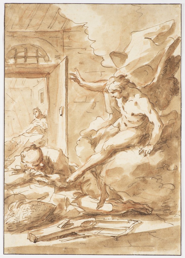 SEBASTIANO RICCI 1659 - 1734: ANNUNCIATION OF THE VIRGIN Late 17th/early 18th century Italy Line-