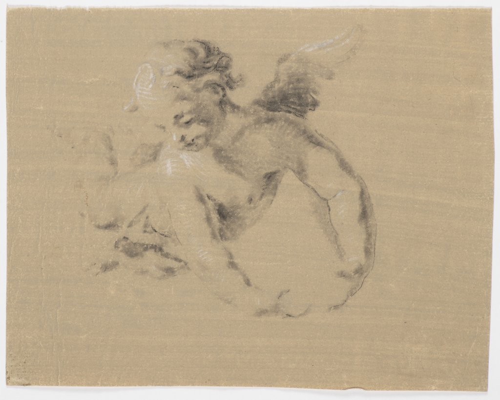 JOSEF NAVRÁTIL 1798 - 1865: A STUDY OF CUPIDS Second third of 19th century Charcoal and white - Image 2 of 2