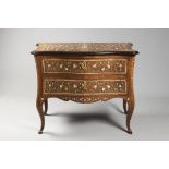 AN ITALIAN ROCOCO COMMODE 18th century Italy Lombardie Walnut, ivory, metal 84 x 102 x 51 cm An