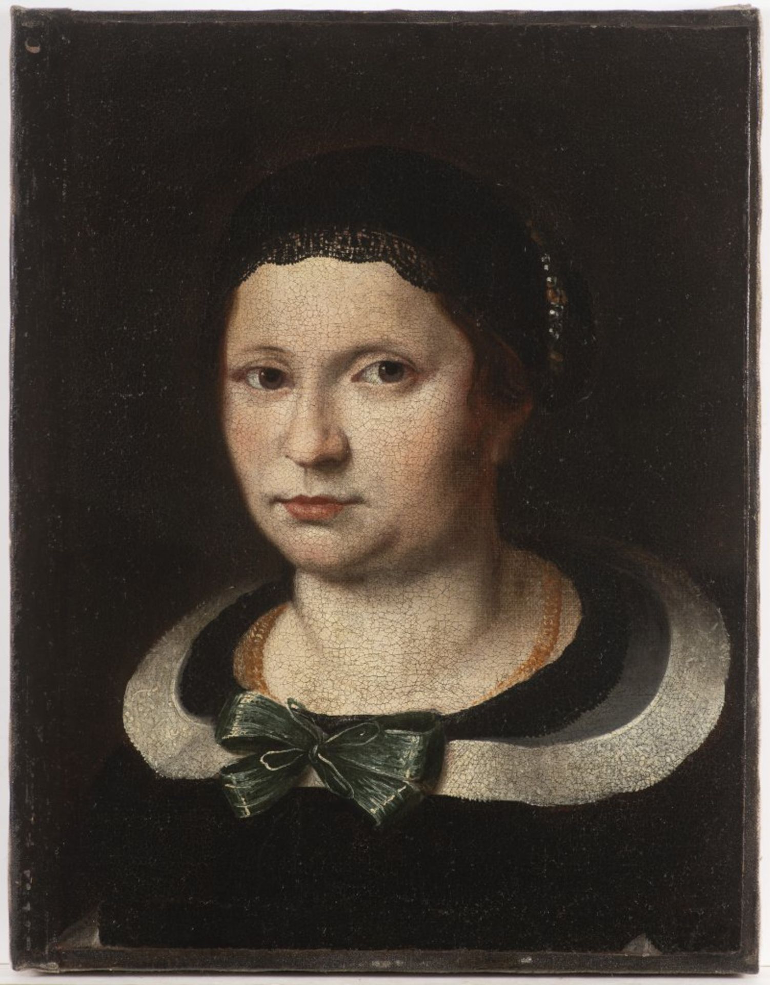 KAREL ŠKRÉTA 1610 - 1674: A PORTRAIT OF A LADY After 1650 Oil on canvas 47 x 36,5 cm This painting