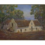 SYDNEY TAYLOR (1870 - 1952), CAPE DUTCH HOME, oil on board, signed, 39cm by 49cm.
