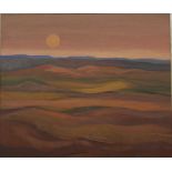 JAMES VICARY THACKWRAY (1919 - 1994), LANDSCAPE AT SUNRISE, oil on canvas, signed, some water