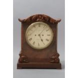 A WILLIAM IV MAHOGANY BRACKET CLOCK, by F. Waldek, the white painted dial with Roman numerals and