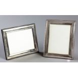 A PAIR OF 20th CENTURY SILVER PHOTOGRAPH FRAMES, SHEFFIELD 1976, R.C., of rectangular forms and