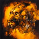 HUGO MARITZ (20th CENTURY), BEASTS 003, oil on canvas, signed, titled and dated 2011 verso, 100cm by
