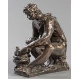 PIERRE-AUGUSTE RENOIR (AFTER) (FRENCH: 1841 - 1919), THE SMALL BLACKSMITH, bronze sculpture, signed,
