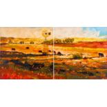 LEONIE BROWN (20th CENTURY), A HOPE AND FUTURE, triptych, oil on canvas, signed, signed and titled