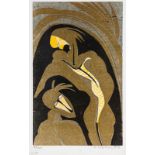 CECIL EDWIN FRANS SKOTNES (1926 - 2009), DINGISWAYO ADVISES SHAKA, colour woodblock print on