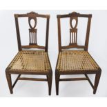 A PAIR OF MID-19th CENTURY CAPE STINKWOOD NEO-CLASSICAL CHAIRS, the backs with crested rails and