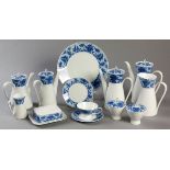 A ROSENTHAL "IDYLL" COBALT BLUE TEA AND COFFEE SERVICE, comprising: of two coffee pots, two teapots,