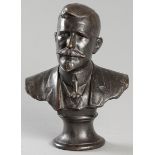 ANTON VAN WOUW (SOUTH AFRICAN: 1862 - 1945), BUST OF GENERAL G.F. BEYERS, bronze with a dark patina,