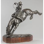 DOMIEN INGELS (BELGIAN: 1881 - 1946), HORSE RIDER, bronze, on a marble base, signed, 44cm (height