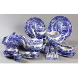 A PART COPELAND "ITALIAN SPODE" DINNER SERVICE, comprising: of 6 dinner plates, 8 salad plates, 10