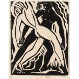 LIPPY LIPSCHITZ (1903 - 1980), FEMALE NUDE, linocut on paper, signed and numbered 15/25 in pencil,