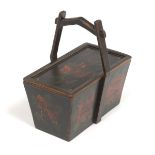 Chinese Lacquered Wood Food Basket