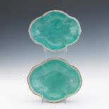 Two Quatrefoil Pedestal Dishes