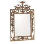 Large Gilt Bronze Mirror