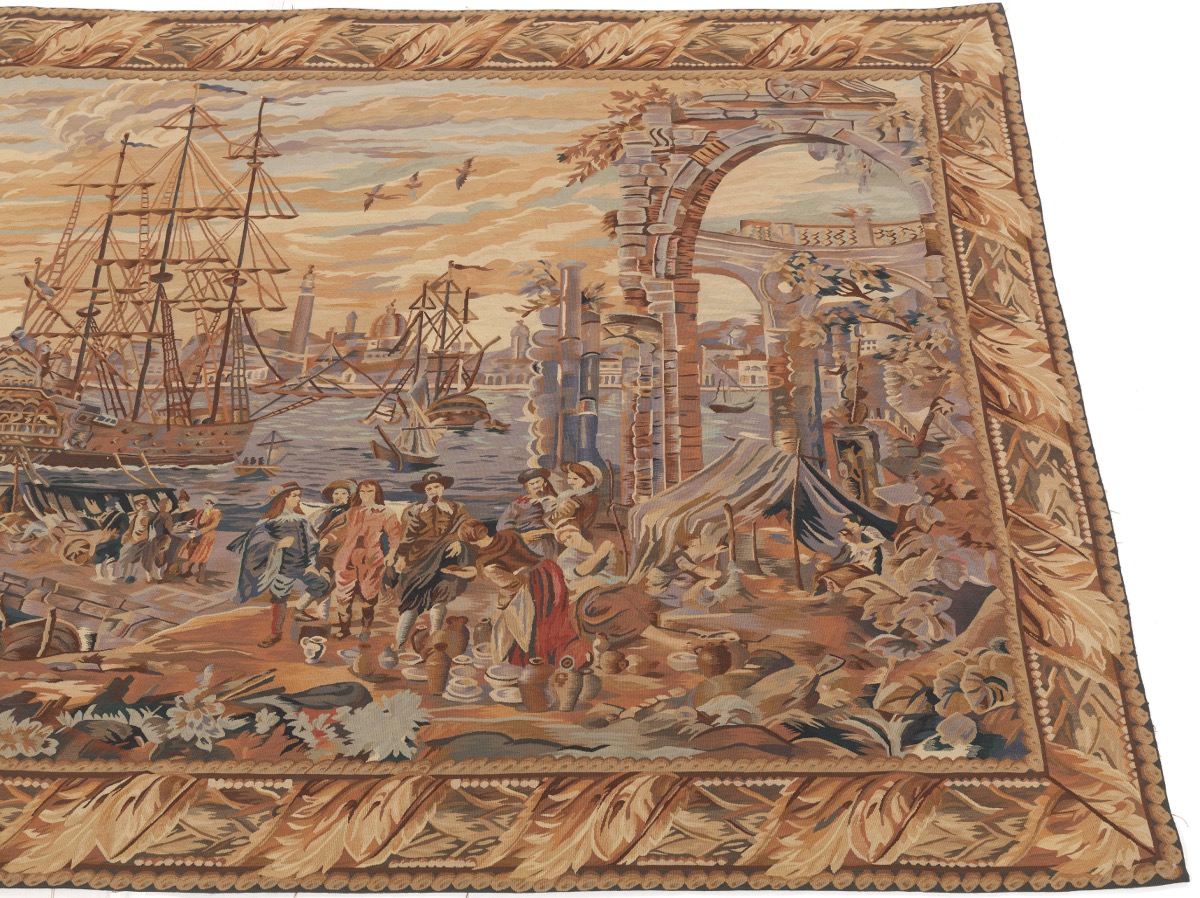 Very Fine Hand-Knotted French Design Pictorial Tapestry - Image 2 of 5