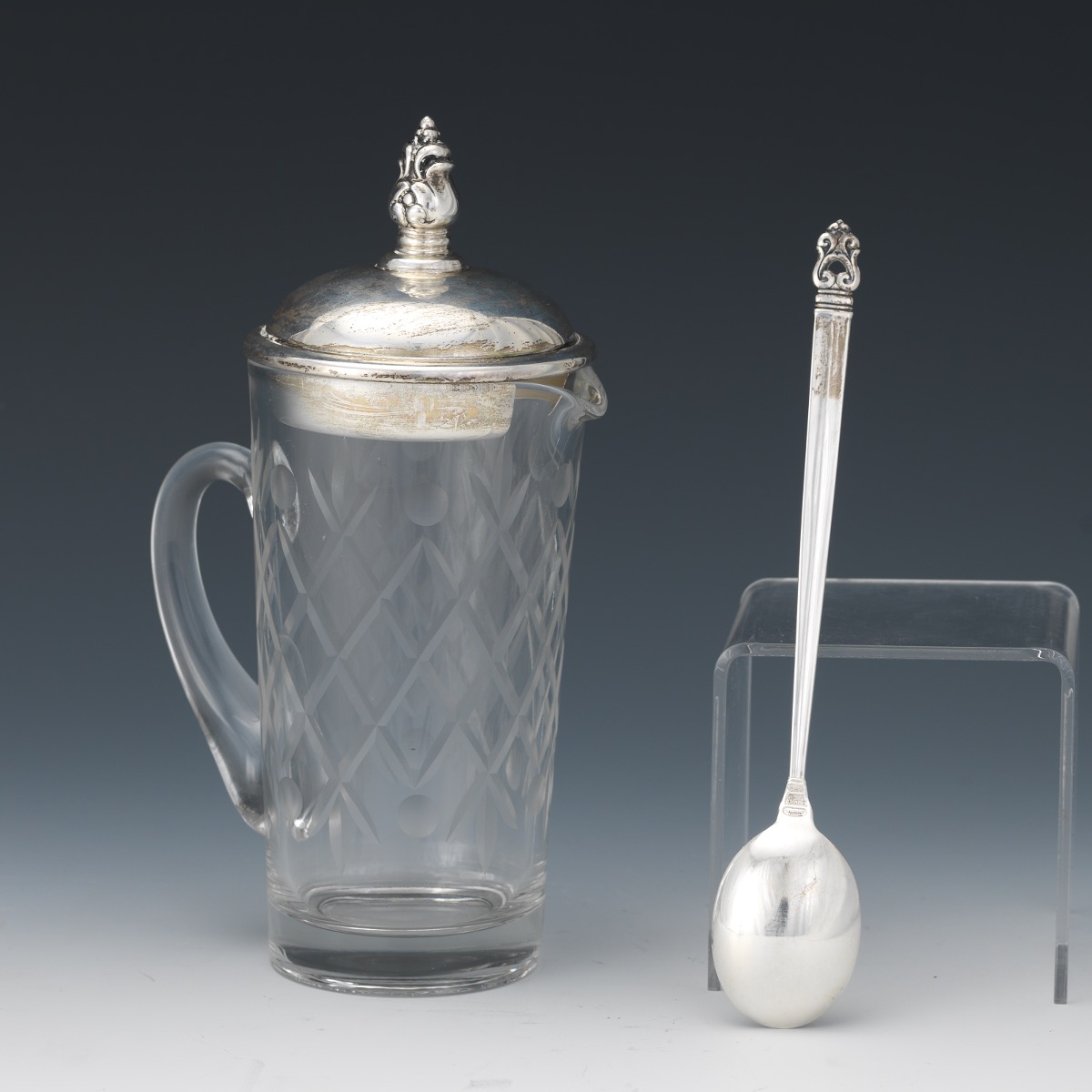 International Sterling "Royal Danish" Pitcher and Spoon - Image 5 of 7